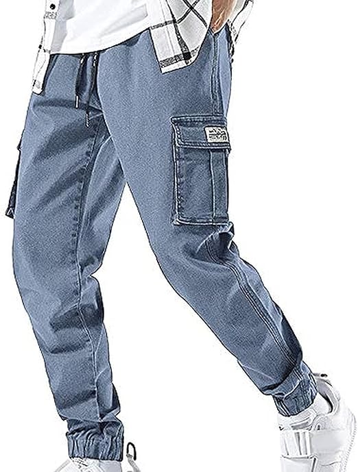 Combo Men Denim Overalls Sports Harness Feet Harlan Casual Trousers
