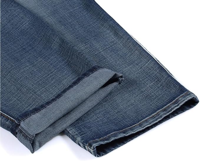 Combo Men's Casual Denim Work Pants Jeans with Cargo Pockets