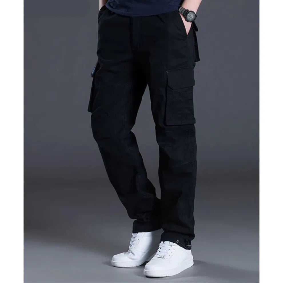 Essential Utility 100% Cotton Cargo Pant Combo  Black & Olive Green