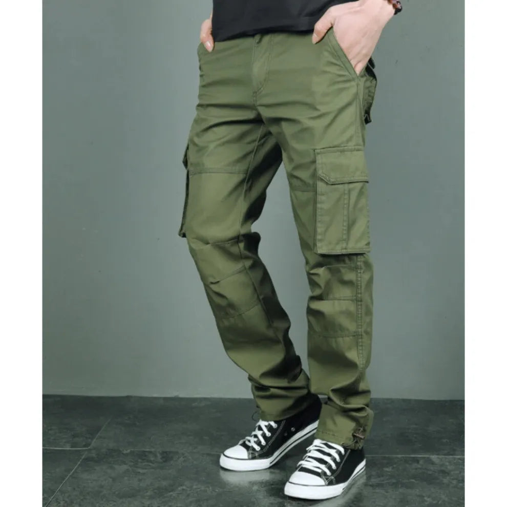 Essential Utility 100% Cotton Cargo Pant Combo  Black & Olive Green