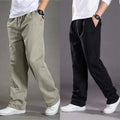 Classic Comfort 100% Cotton Relaxed Pants Combo  Grey & Black